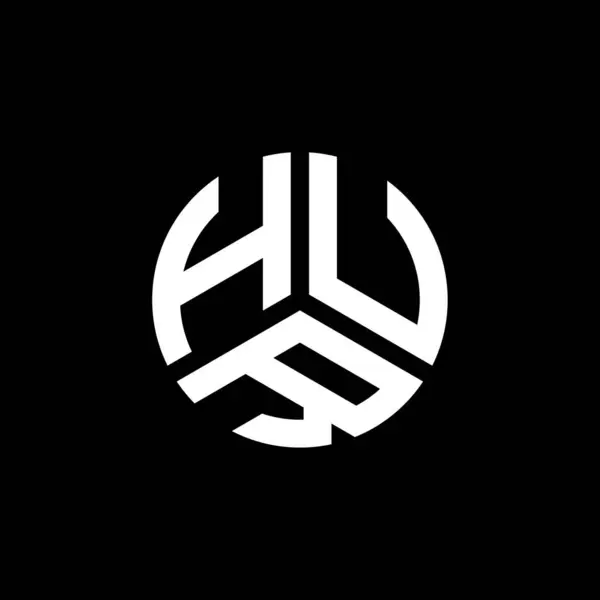 Hur Letter Logo Ontwerp Witte Achtergrond Hur Creatieve Initialen Letter — Stockvector