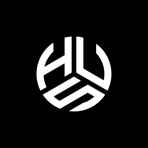 Hus Letter Logo Ontwerp Witte Achtergrond Hus Creatieve Initialen Letter — Stockvector