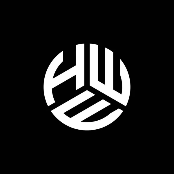 Logo Lettera Hwe Disegno Sfondo Bianco Hwe Creativo Iniziali Lettera — Vettoriale Stock