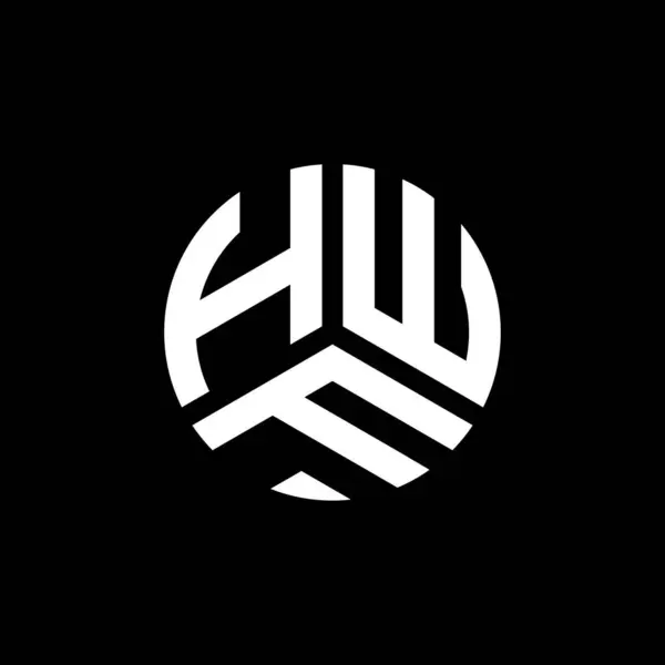Hwf Brief Logo Design Auf Weißem Hintergrund Hwf Kreative Initialen — Stockvektor