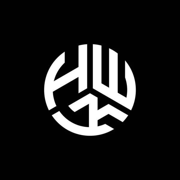 Diseño Del Logotipo Letra Hwk Sobre Fondo Blanco Hwk Iniciales — Vector de stock