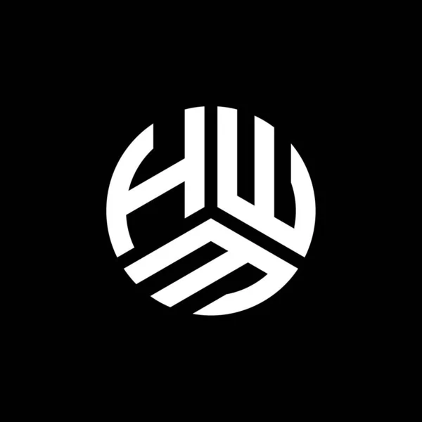 Logo Lettera Hwm Disegno Sfondo Bianco Hwm Creativo Iniziali Lettera — Vettoriale Stock