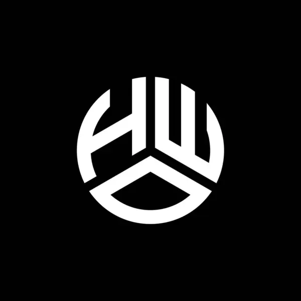 Logo Lettera Hwo Disegno Sfondo Bianco Hwo Creativo Iniziali Lettera — Vettoriale Stock