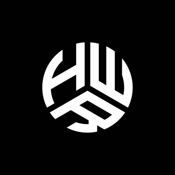 Logo Lettera Hwr Disegno Sfondo Bianco Hwr Creativo Iniziali Lettera — Vettoriale Stock