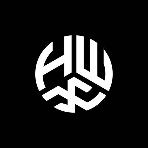 Hwx Письмо Дизайн Логотипа Белом Фоне Концепция Логотипа Hwx Creative — стоковый вектор