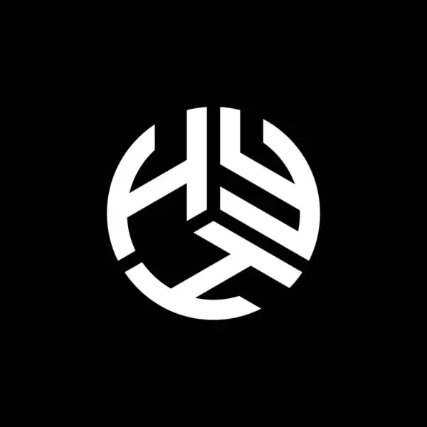 Diseño Del Logotipo Letra Hyh Sobre Fondo Blanco Hyh Iniciales — Vector de stock