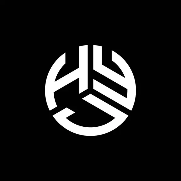 Beyaz Arka Planda Hyj Harf Logosu Tasarımı Hyj Yaratıcı Harflerin — Stok Vektör