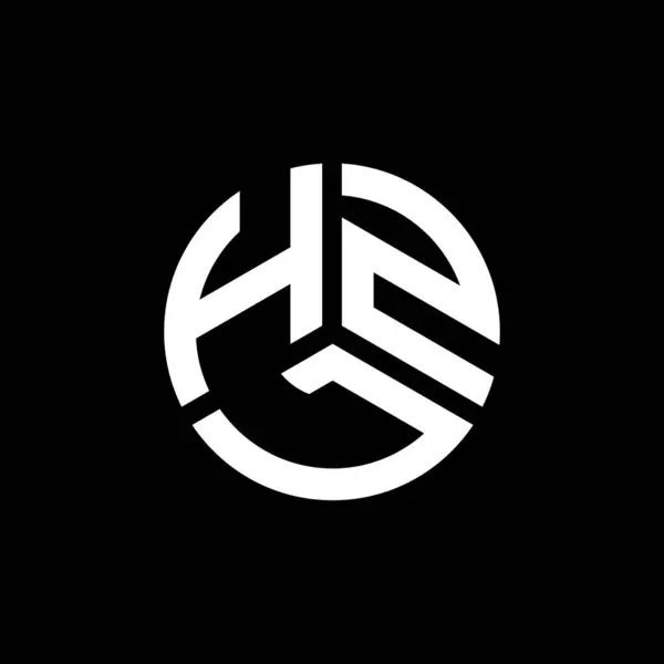Diseño Del Logotipo Letra Hzl Sobre Fondo Blanco Hzl Iniciales — Archivo Imágenes Vectoriales