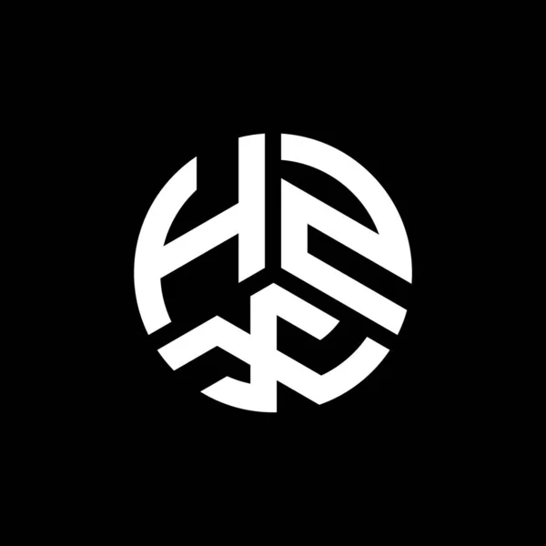 Beyaz Arka Planda Hzx Harfli Logo Tasarımı Hzx Yaratıcı Harflerin — Stok Vektör