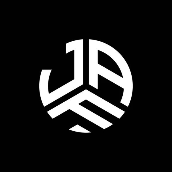 Jaf Brev Logotyp Design Vit Bakgrund Jaf Kreativa Initialer Brev — Stock vektor