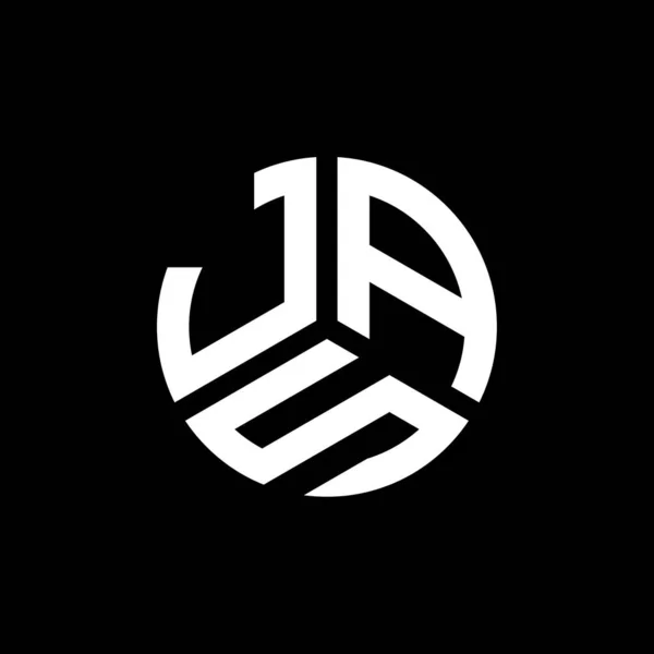 白い背景にJasの文字のロゴデザイン Jasクリエイティブイニシャルレターロゴコンセプト Jas手紙デザイン — ストックベクタ