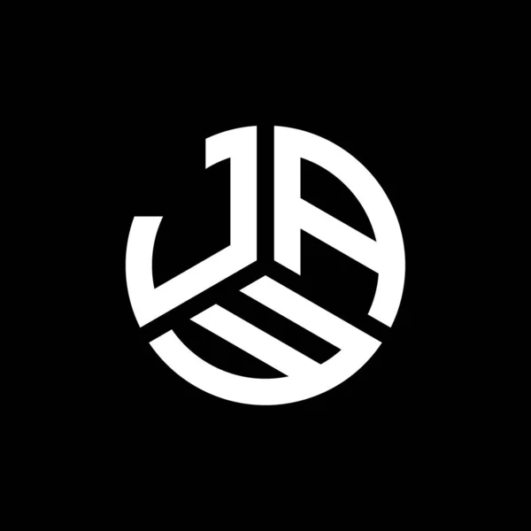 Jaw Brev Logotyp Design Vit Bakgrund Jaw Kreativa Initialer Brev — Stock vektor