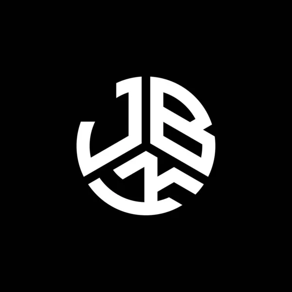 Projekt Logo Litery Jbk Czarnym Tle Jbk Twórcze Inicjały Koncepcja — Wektor stockowy
