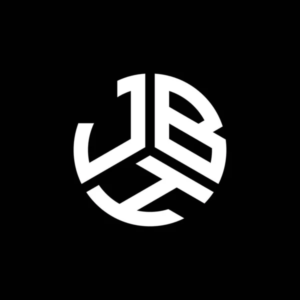 Projekt Logo Litery Jbh Czarnym Tle Jbh Twórcze Inicjały Koncepcja — Wektor stockowy