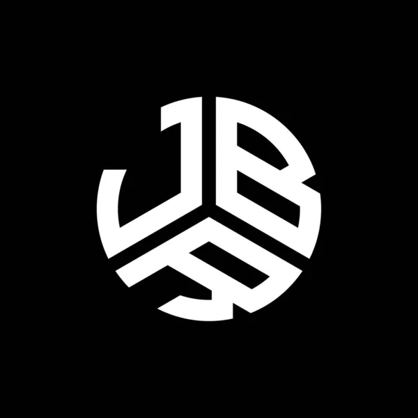 Jbr Brev Logotyp Design Svart Bakgrund Jbr Kreativa Initialer Brev — Stock vektor