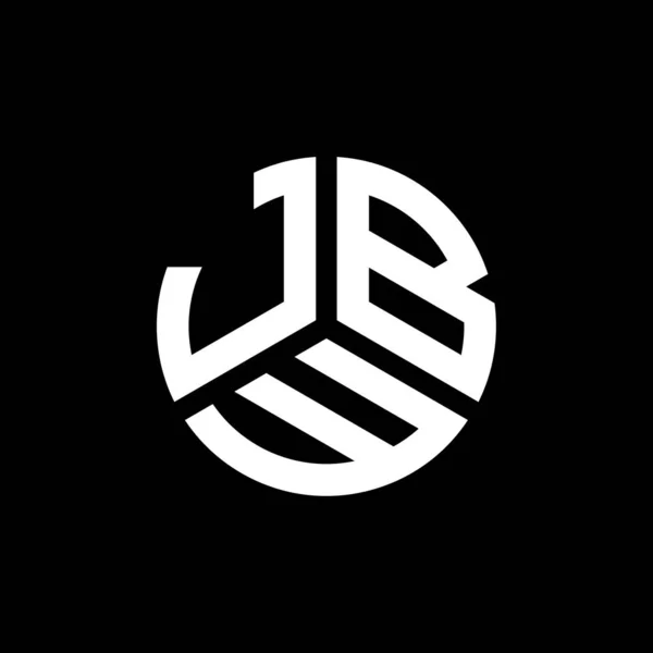 Jbw Letter Logo Design Black Background Jbw Creative Initials Letter — Stock Vector