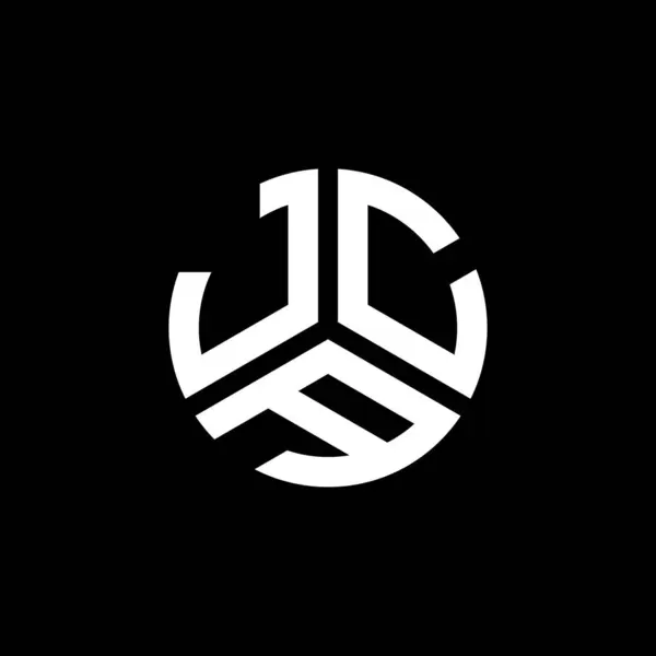 Projeto Logotipo Carta Jca Fundo Preto Jca Iniciais Criativas Conceito —  Vetores de Stock