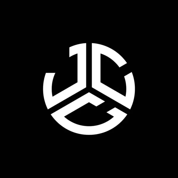 Jcc Brev Logotyp Design Svart Bakgrund Jcc Kreativa Initialer Brev — Stock vektor