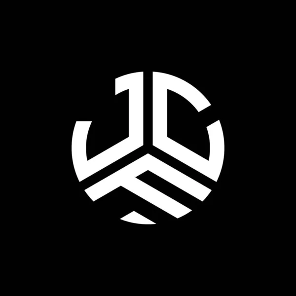 黒を基調としたJcfレターロゴデザイン Jcfクリエイティブイニシャルレターロゴコンセプト Jcfレターデザイン — ストックベクタ