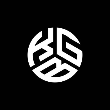 Siyah arka planda KGB harf logosu tasarımı. KGB yaratıcı harflerin baş harfleri logo kavramı. KGB harf tasarımı.