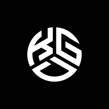 Siyah arkaplanda KGD harf logosu tasarımı. KGD yaratıcı harflerin baş harfleri logo konsepti. KGD harf tasarımı.