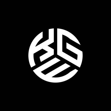 Siyah arkaplanda KGE harf logosu tasarımı. KGE yaratıcı harflerin baş harfleri logo kavramı. KGE harf tasarımı.