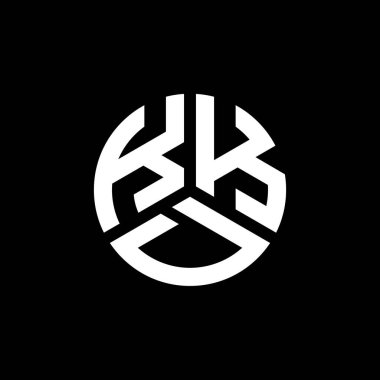 Siyah arkaplanda KKD harf logosu tasarımı. KKD yaratıcı harflerin baş harfleri logo konsepti. KKD harf tasarımı.
