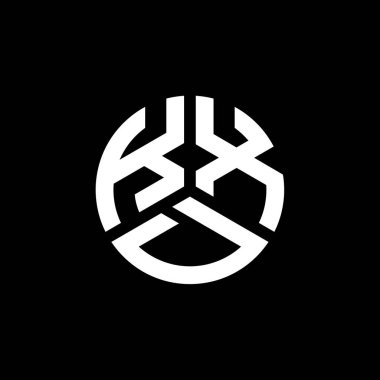 Siyah arkaplanda KXD harf logosu tasarımı. KXD yaratıcı harflerin baş harfleri logo kavramı. KXD harf tasarımı.