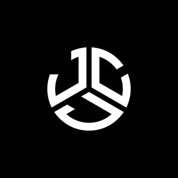 Diseño Del Logotipo Letra Jcj Sobre Fondo Negro Jcj Iniciales — Archivo Imágenes Vectoriales