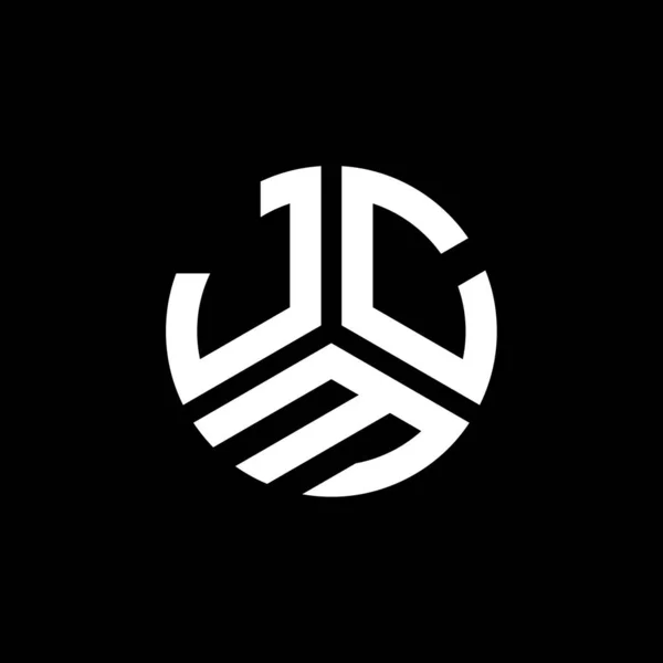 Jcm Brev Logotyp Design Svart Bakgrund Jcm Kreativa Initialer Brev — Stock vektor