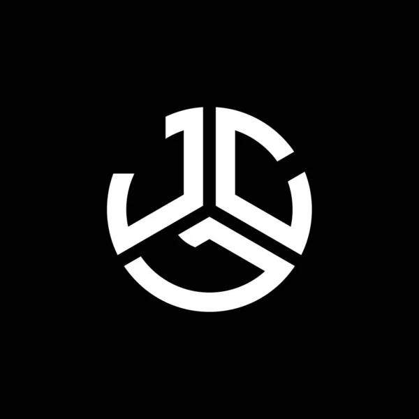 Diseño Del Logotipo Letra Jcl Sobre Fondo Negro Jcl Iniciales — Vector de stock