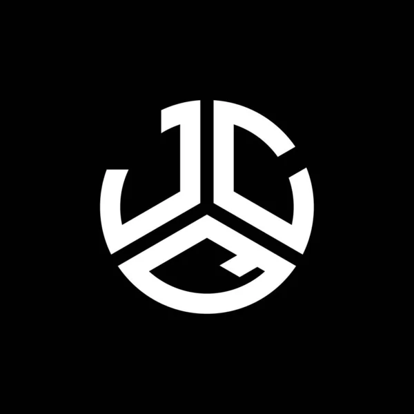 Jcq Lettera Logo Design Sfondo Nero Jcq Creativo Iniziali Lettera — Vettoriale Stock