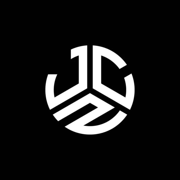 Diseño Del Logotipo Letra Jcz Sobre Fondo Negro Jcz Iniciales — Archivo Imágenes Vectoriales