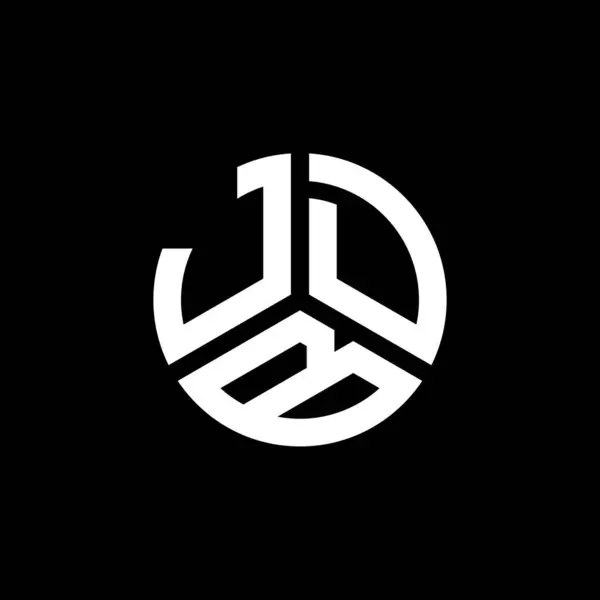 Diseño Del Logotipo Letra Jdb Sobre Fondo Negro Jdb Iniciales — Archivo Imágenes Vectoriales