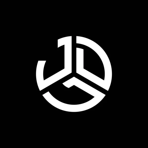 Літерний Дизайн Логотипу Jdl Чорному Тлі Творчі Ініціали Jdl Мають — стоковий вектор