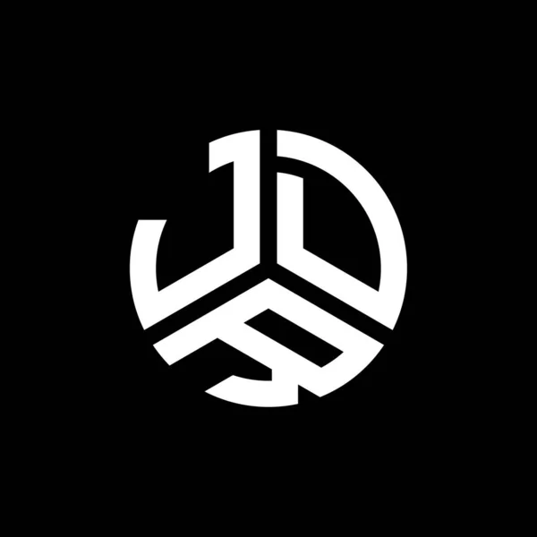 Diseño Del Logotipo Letra Jdr Sobre Fondo Negro Jdr Iniciales — Vector de stock
