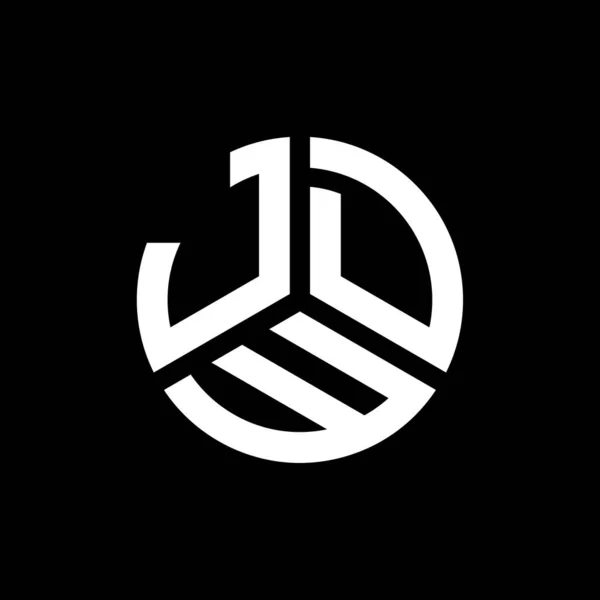 ブラックを基調としたJdwレターロゴデザイン Jdwクリエイティブイニシャルレターロゴコンセプト Jdw文字デザイン — ストックベクタ