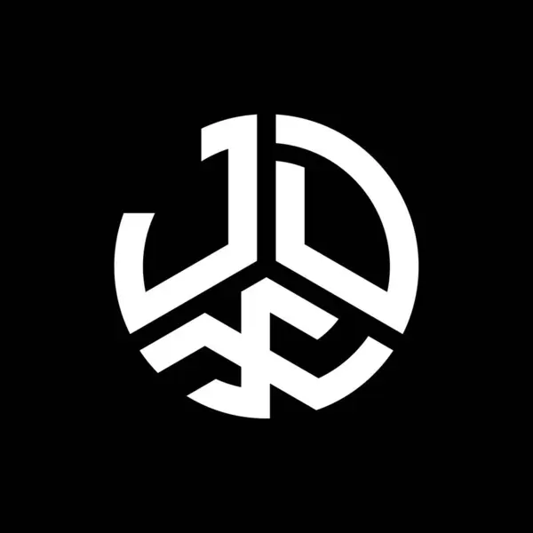 Jdx Bokstav Logotyp Design Svart Bakgrund Jdx Kreativa Initialer Brev — Stock vektor