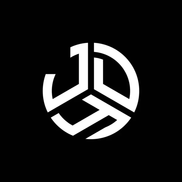 Jdy Design Logotipo Carta Fundo Preto Jdy Iniciais Criativas Conceito — Vetor de Stock