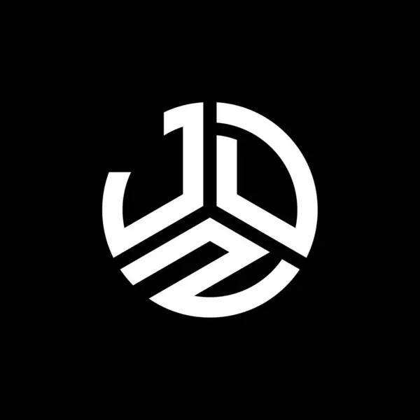 Diseño Del Logotipo Letra Jdz Sobre Fondo Negro Jdz Iniciales — Archivo Imágenes Vectoriales