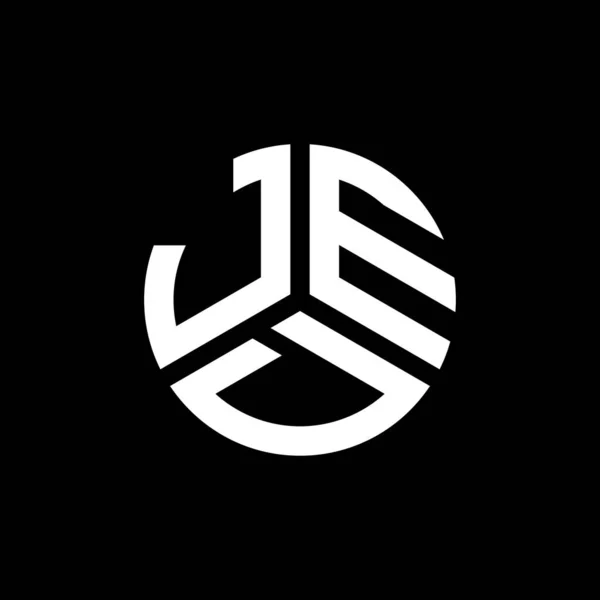 Projekt Logo Litery Jed Czarnym Tle Jed Twórcze Inicjały Koncepcja — Wektor stockowy