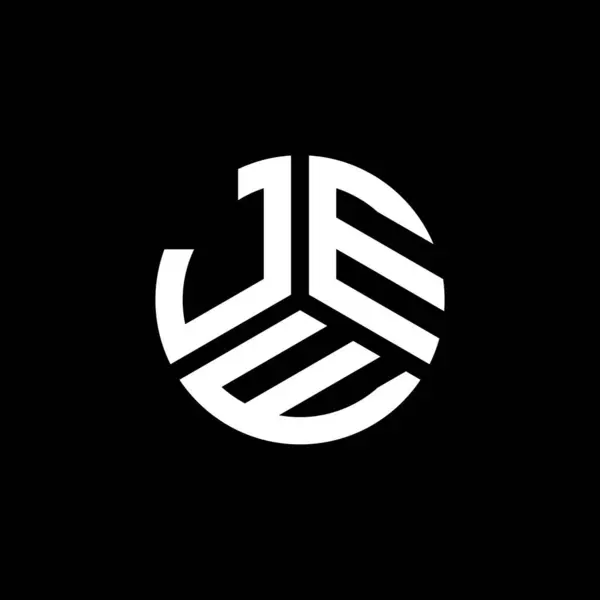 Jee Carta Logotipo Design Fundo Preto Jee Iniciais Criativas Conceito — Vetor de Stock