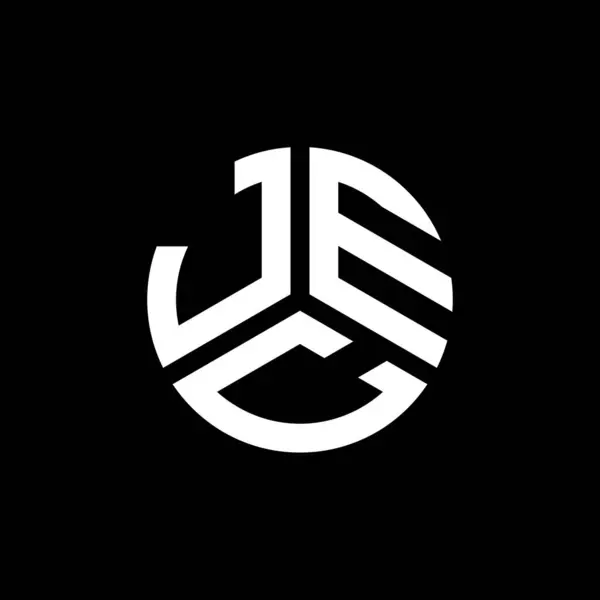 Jec Design Logotipo Carta Fundo Preto Jec Iniciais Criativas Conceito — Vetor de Stock