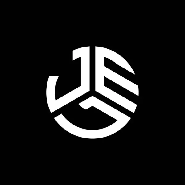 Jel Carta Logotipo Design Fundo Preto Jel Iniciais Criativas Conceito — Vetor de Stock