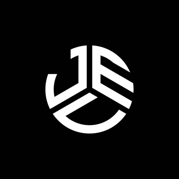 Jev Lettre Logo Design Sur Fond Noir Jev Initiales Créatives — Image vectorielle