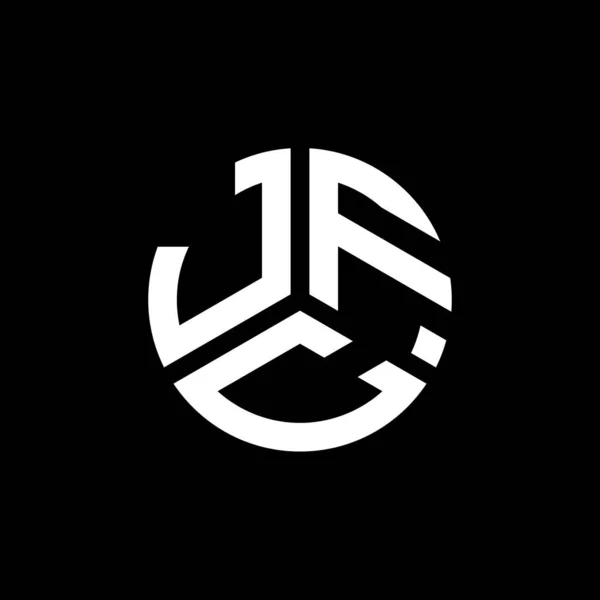 Jfc Logo Design Auf Schwarzem Hintergrund Jfc Kreative Initialen Buchstabe — Stockvektor