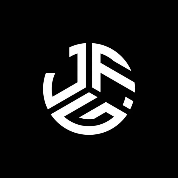 Projeto Logotipo Carta Jfg Fundo Preto Jfg Iniciais Criativas Conceito — Vetor de Stock