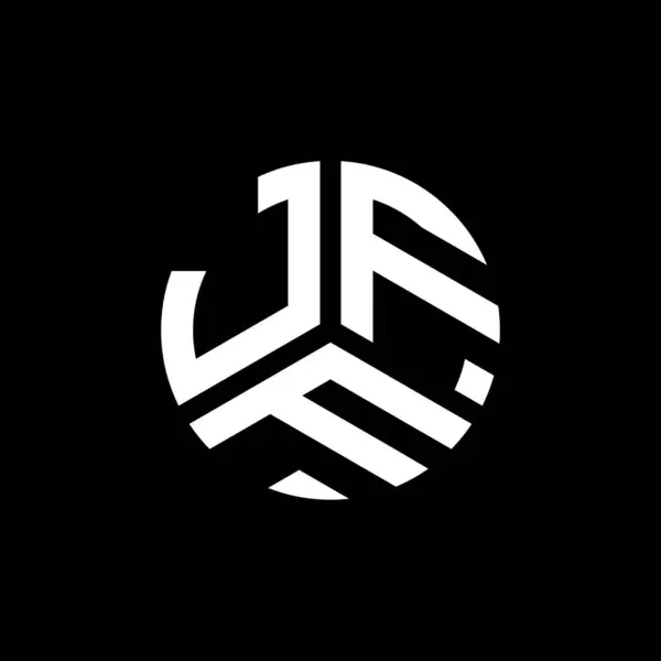 Jff Brev Logotyp Design Svart Bakgrund Jff Kreativa Initialer Brev — Stock vektor