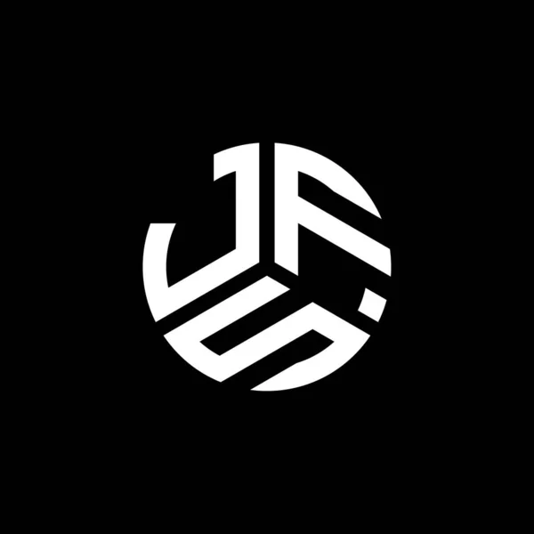 Diseño Del Logotipo Letra Jfs Sobre Fondo Negro Jfs Iniciales — Vector de stock