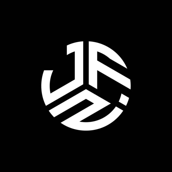 Jfz Brev Logotyp Design Svart Bakgrund Jfz Kreativa Initialer Brev — Stock vektor
